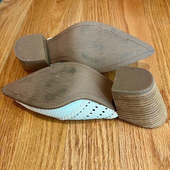 Sam Edelman Lilliana Slip-On Woven Leather Mules Cream Off-white Ivory Size 7.5 - Picture 7 of 7